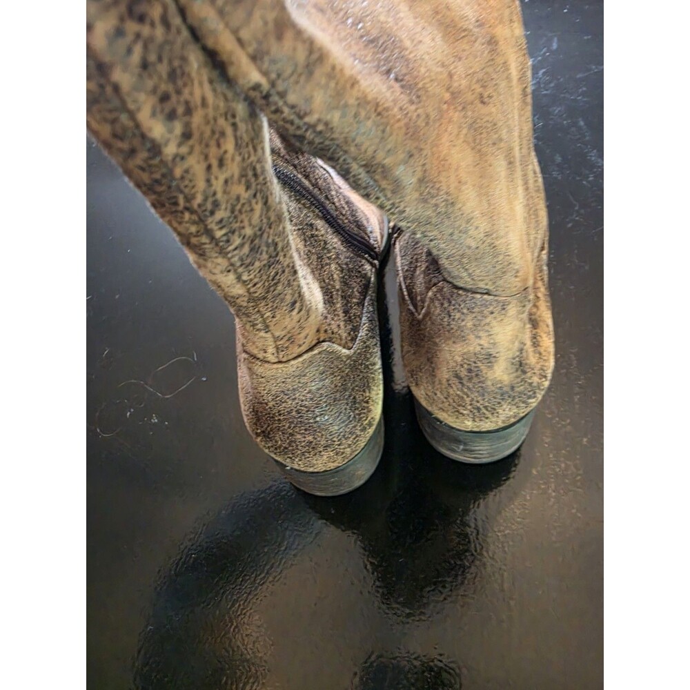 Born Crown Distressed Leather Riding Boots Womens 8 M 39 Knee High Brown W61724 - Picture 4 of 12